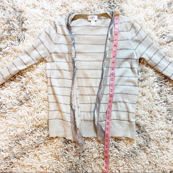 Ann Taylor Loft Stripped Wool Blend Sequin sweater - Picture 15 of 15